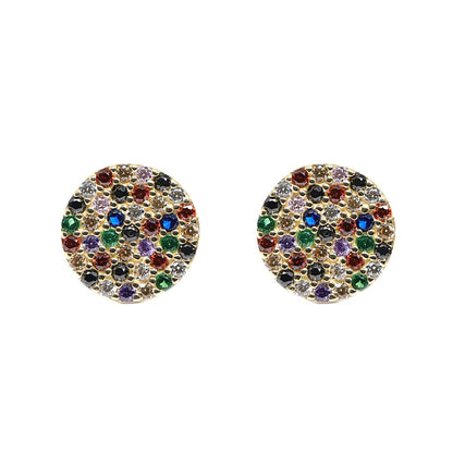 Cercei Aur 14k Banut cu Pietre Multicolore