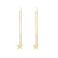 Cercei Aur 14k Stea cu Fir Dublu