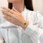 Bratara Aur 14k Floare cu Malachit