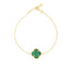 Bratara Aur 14k Floare cu Malachit - SORELLY