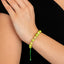 Bratara Aur 14k Snur Bile si Piatra Gaspeit 6mm
