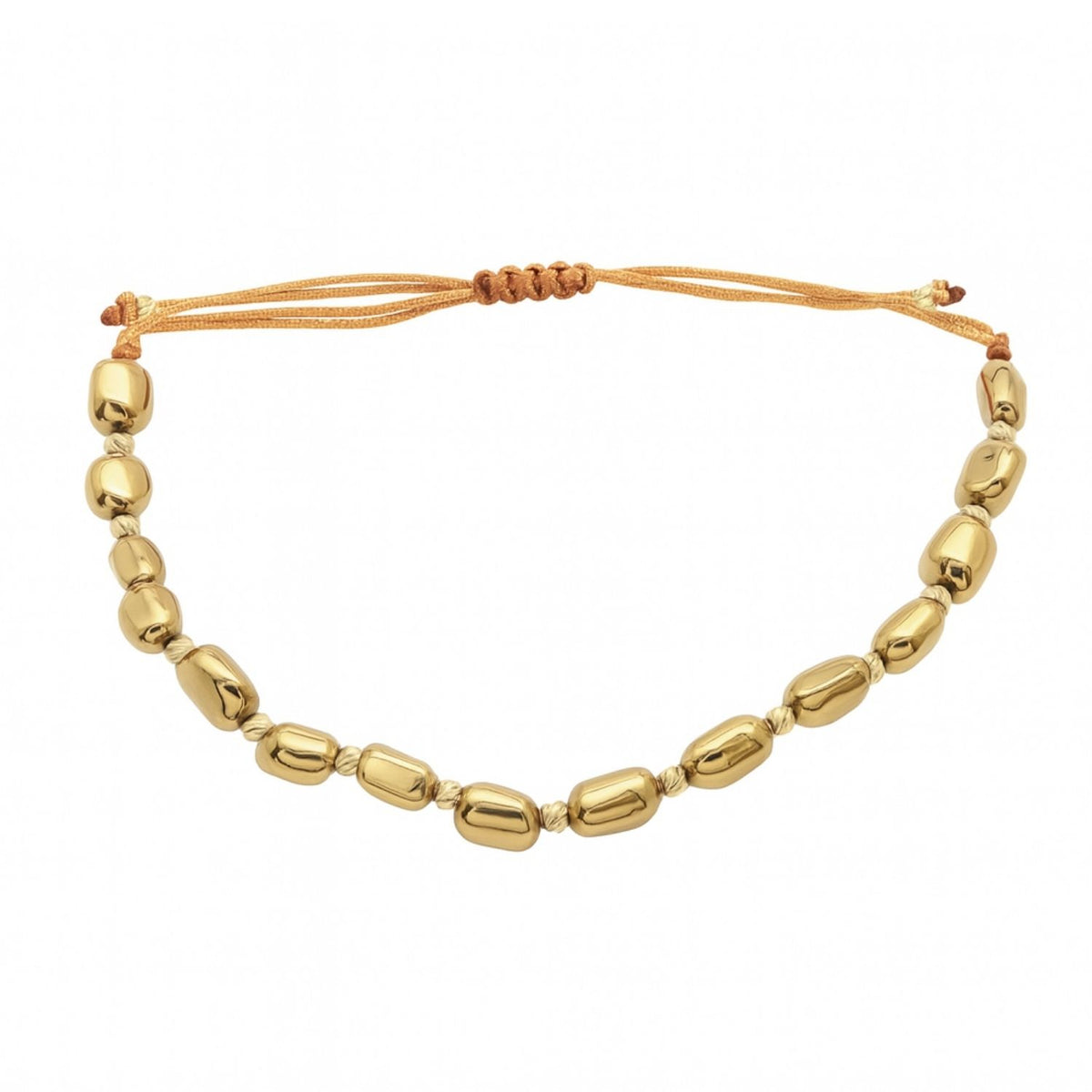 Bratara Aur 14k Snur cu Bile si Hematit Auriu 5mm