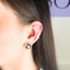 Cercel Argint Ear Cuff cu Pietre Albe
