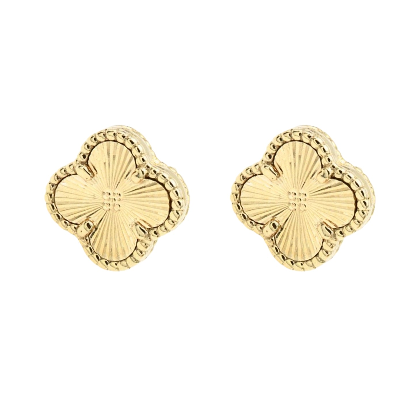 Cercei Aur 14k Floare cu Striatii - SORELLY