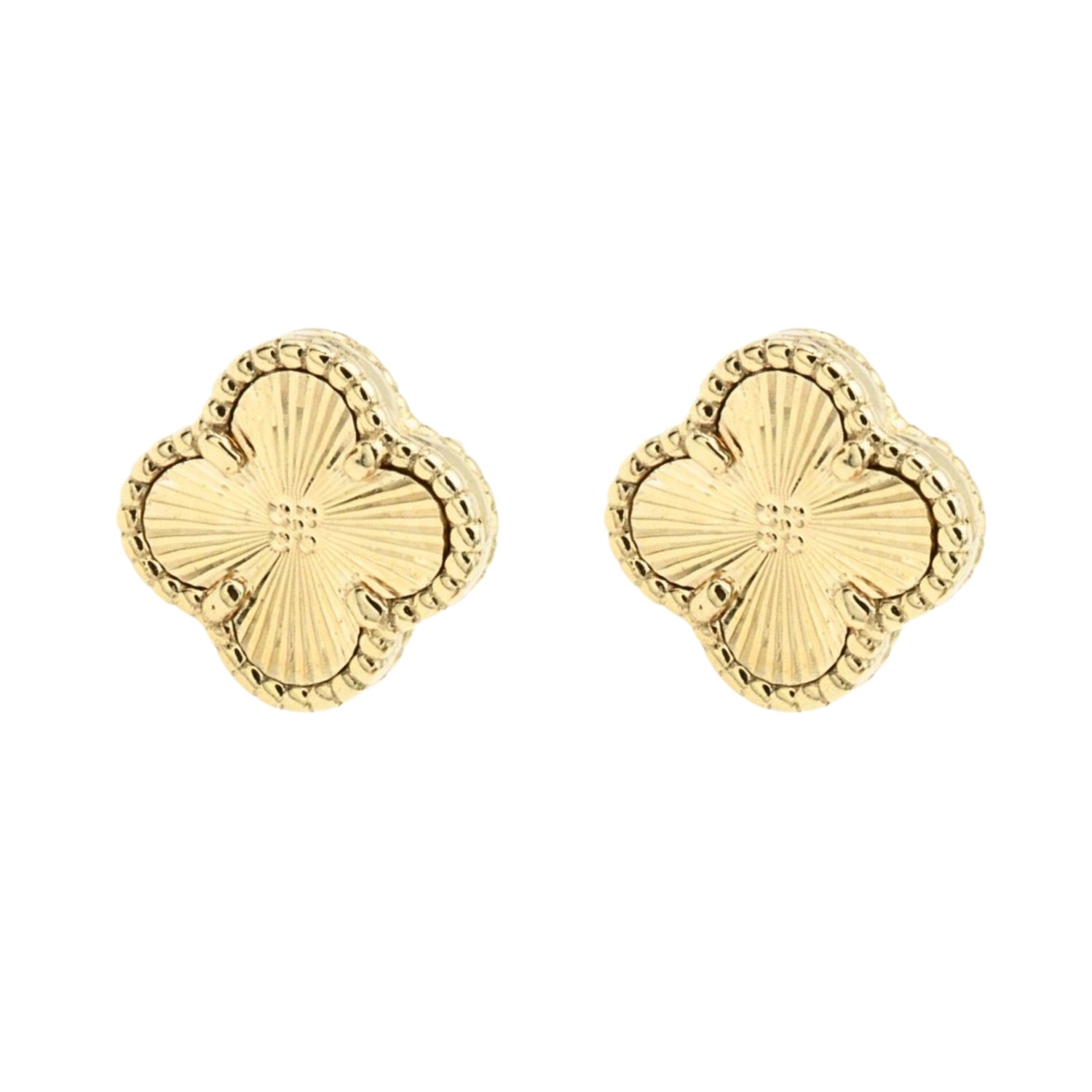 Cercei Aur 14k Floare cu Striatii - SORELLY