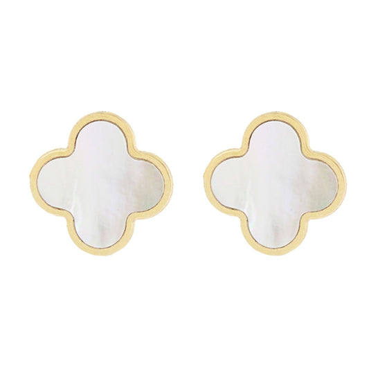 Cercei Aur 14k Floare cu Sidef - SORELLY