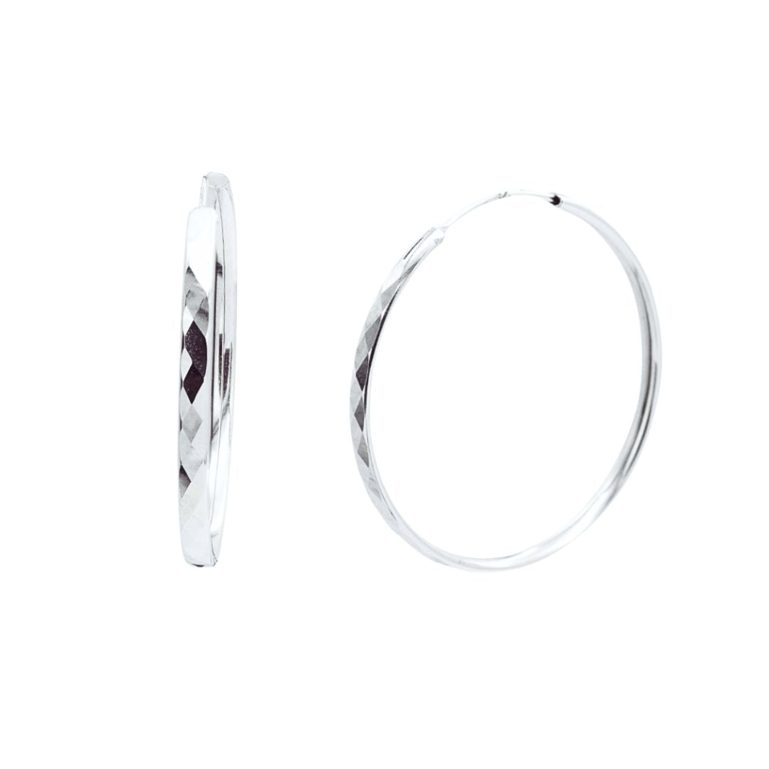 Cercei Argint Geometric Hoops