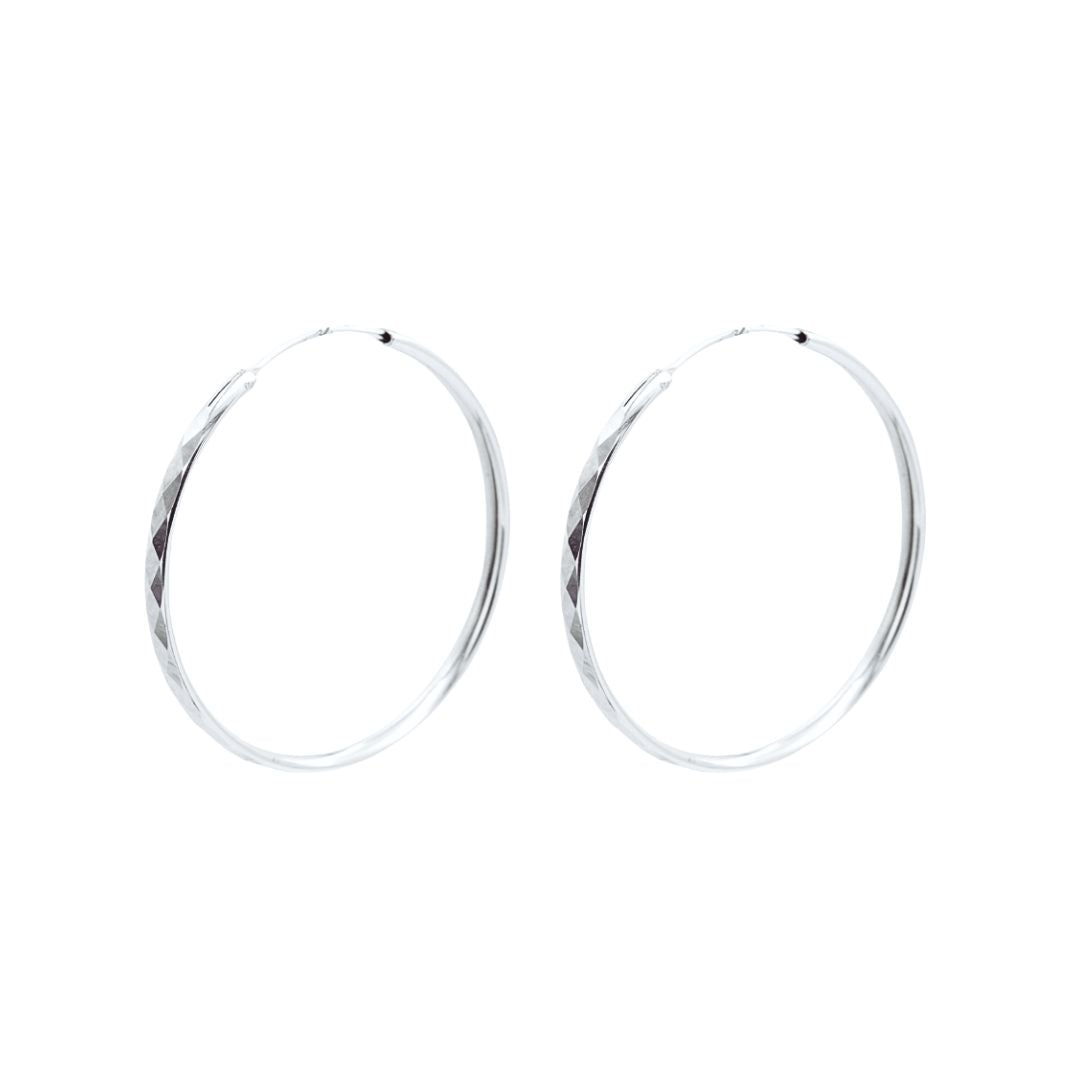 Cercei Argint Geometric Hoops