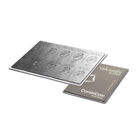 Lingou Argint 10 x 10 g CombiCoin Valcambi Suisse