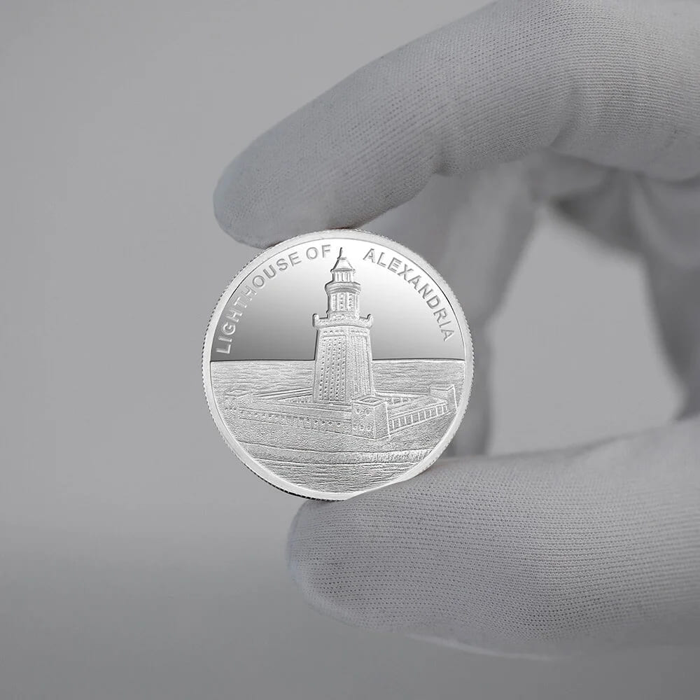Moneda Argint 31.1 g 999‰ Farul din Alexandria