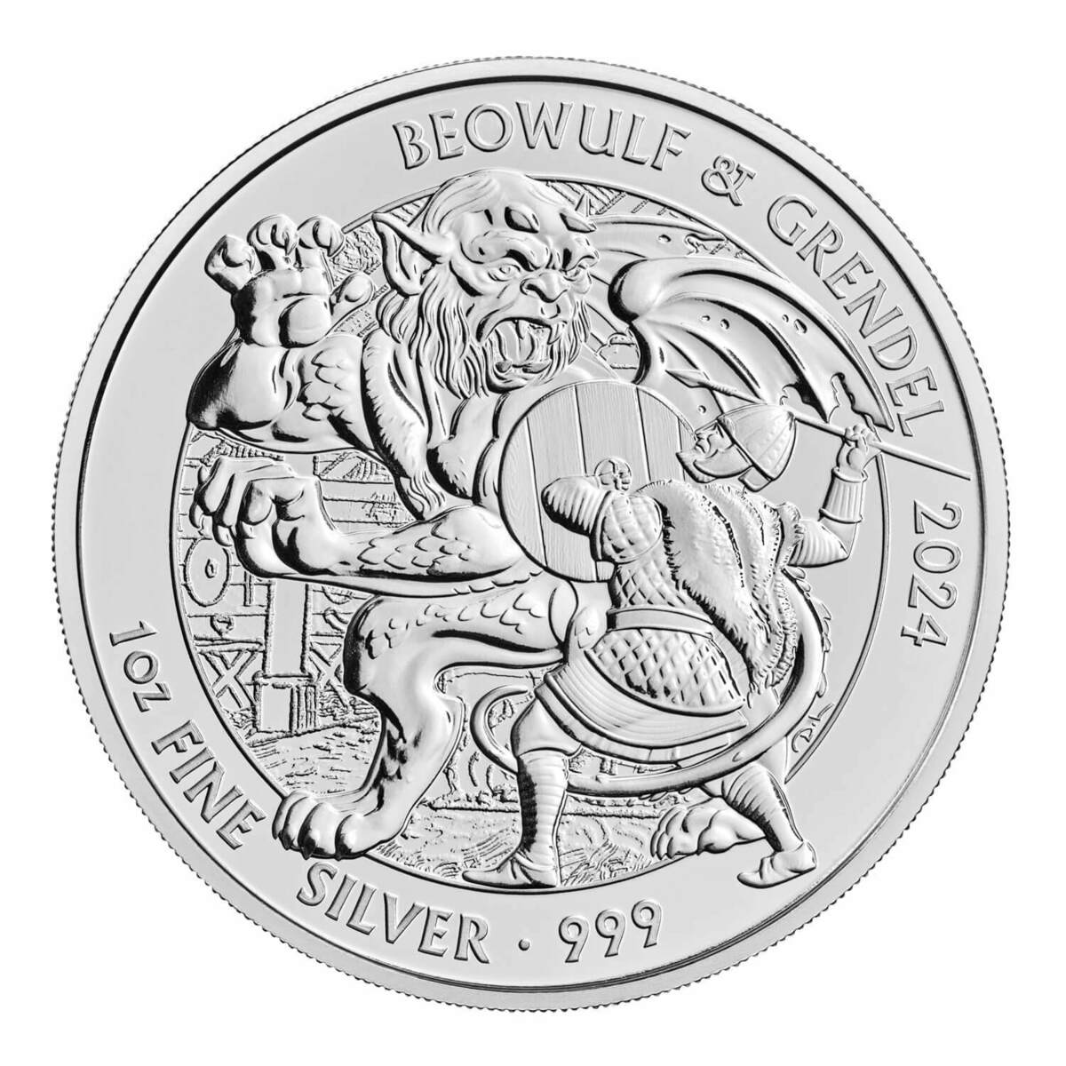 Moneda Argint 1 oz Beowulf Myths and Legends 2024