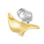 Inel Placat cu Aur 14k Statement Duo