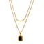 Lant Placat cu Aur Layered Black - SORELLY