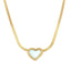 Lant Placat cu Aur Herringbone Heart - SORELLY