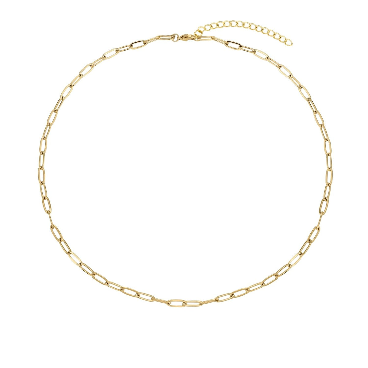 Lant Placat cu Aur 18k Mini Paperclip