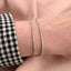 Bratara Tennis Aur 14k Baby Pink cu Pietre Roz 1.5mm