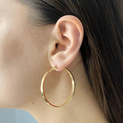 Cercei Aur 14k cu Nituri 4mm