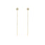 Cercei Fir Aur 14k Stea cu Pietre Zirconia