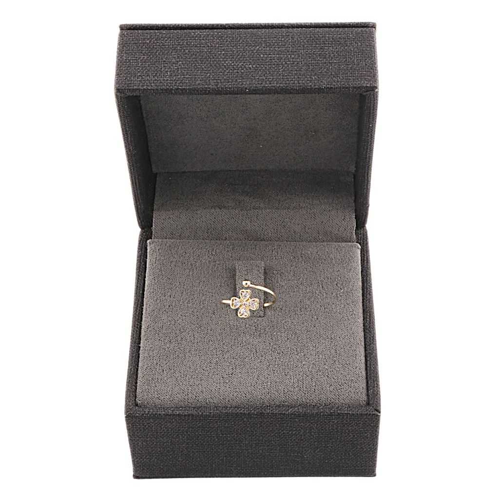 Inel Aur 14k Trifoi cu Pietre Zirconia