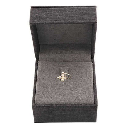 Inel Aur 14k Trifoi cu Pietre Zirconia