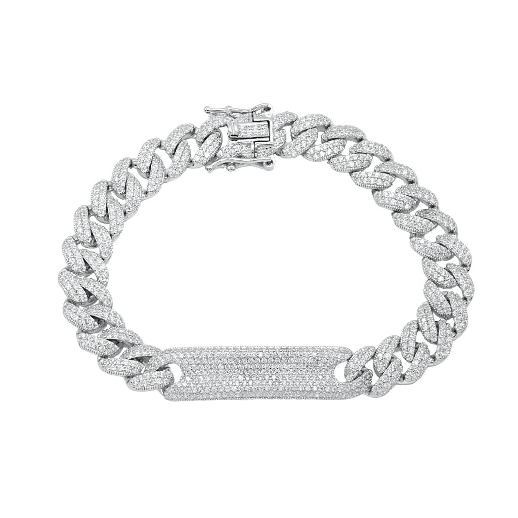 Bratara Argint Cuban Link cu Placuta