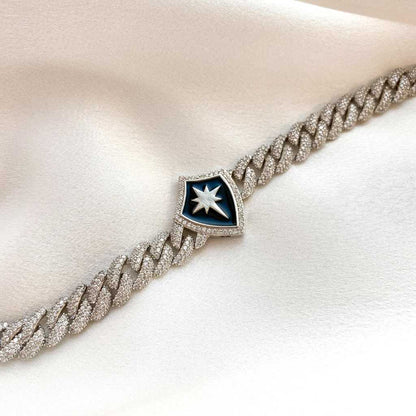 Bratara Argint Cuban North Star