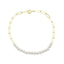 Bratara Argint Placat cu Aur Half Chain Pearls
