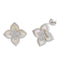 Cercei Argint Floare cu Sidef 1.5 cm