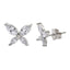 Cercei Argint Fluture cu Pietre Zirconia
