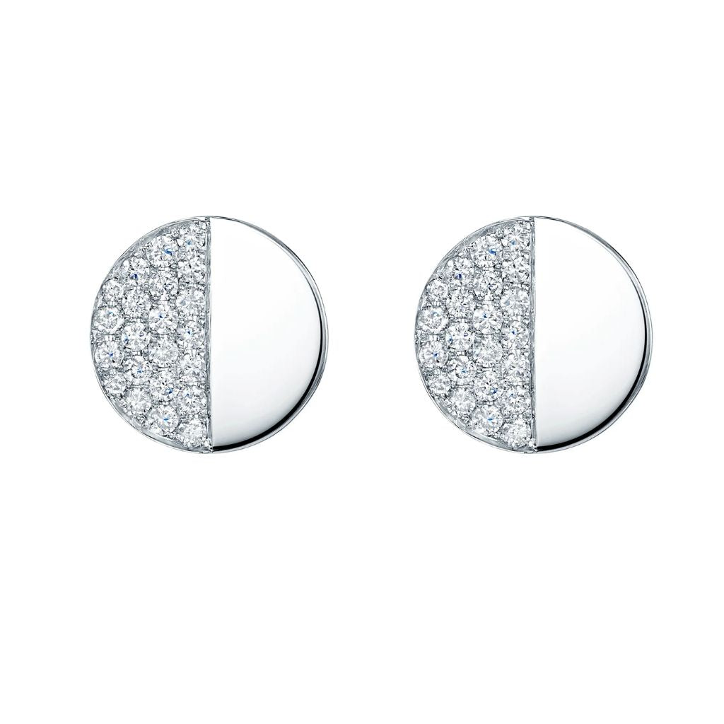 Cercei Argint Half Pave