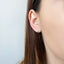 Cercei Argint Half Pave - SORELLY