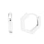 Cercei Argint Hexagonal Hoops