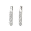Cercei Argint Huggie Hoops Cu Pietre Zirconia