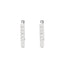 Cercei Argint Huggie Hoops Ovali cu Pietre Zirconia