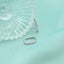 Cercei Argint Huggie Hoops Ovali cu Pietre Zirconia