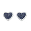 Cercei Argint Inima Royal Blue