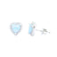 Cercei Argint Opal Heart