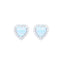 Cercei Argint Opal Heart
