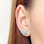 Cercei Argint Opal Heart