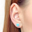 Cercei Argint Opal Heart