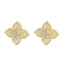 Cercei Argint Placat cu Aur Floare cu Sidef