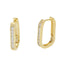 Cercei Argint Placat cu Aur Huggie Hoops