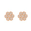 Cercei Argint Placat cu Aur Roz Honeycomb