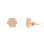 Cercei Argint Placat cu Aur Roz Honeycomb