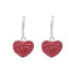 Cercei Argint Veriga Red Heart