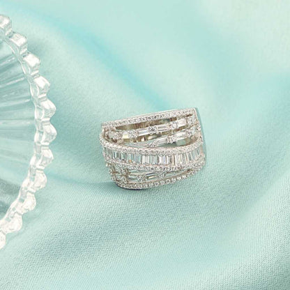 Inel Argint Glam Sparkle Twist