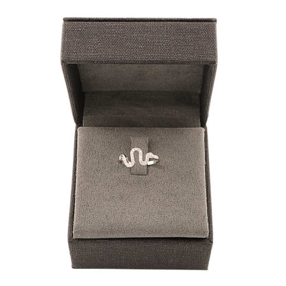 Inel Argint Minimalist Snake cu Pietre Zirconia