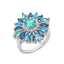 Inel Argint Royal Blue Flower