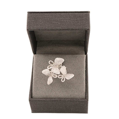 Inel Argint Fluturi cu Pietre Zirconia