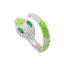 Inel Argint Sarpe cu Email Verde